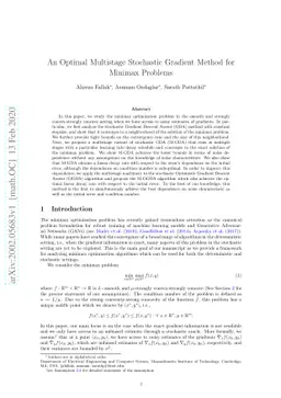 An Optimal Multistage Stochastic Gradient Method for Minimax Problems