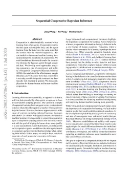 Sequential Cooperative Bayesian Inference
