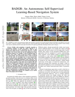 BADGR: An Autonomous Self-Supervised Learning-Based Navigation System