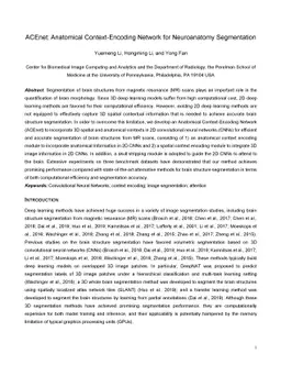 ACEnet: Anatomical Context-Encoding Network for Neuroanatomy
  Segmentation