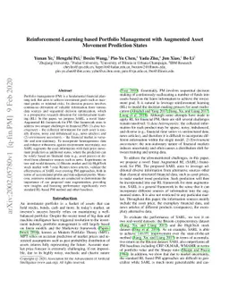 Reinforcement-Learning based Portfolio Management with Augmented Asset
  Movement Prediction States