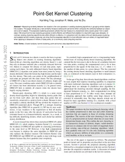 Point-Set Kernel Clustering