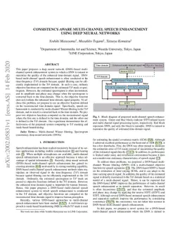Consistency-aware multi-channel speech enhancement using deep neural
  networks