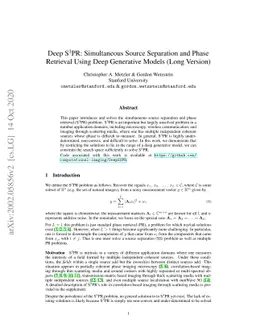 Deep S$^3$PR: Simultaneous Source Separation and Phase Retrieval Using
  Deep Generative Models