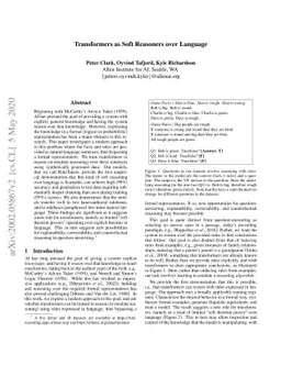 Transformers as Soft Reasoners over Language