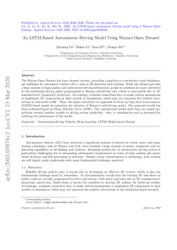 An LSTM-Based Autonomous Driving Model Using Waymo Open Dataset