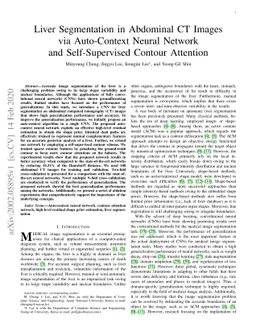 Liver Segmentation in Abdominal CT Images via Auto-Context Neural
  Network and Self-Supervised Contour Attention