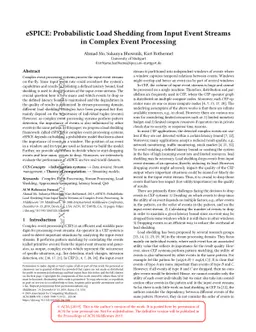 eSPICE: Probabilistic Load Shedding from Input Event Streams in Complex
  Event Processing