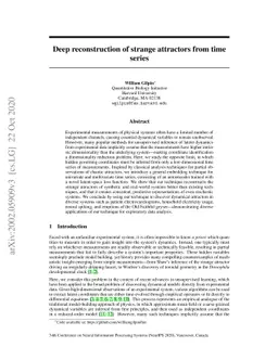 Deep reconstruction of strange attractors from time series