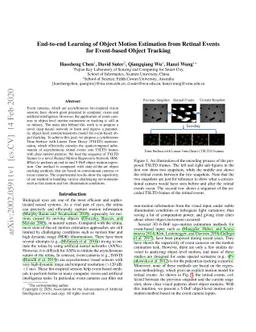 End-to-end Learning of Object Motion Estimation from Retinal Events for
  Event-based Object Tracking