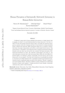 Human Perception of Intrinsically Motivated Autonomy in Human-Robot
  Interaction