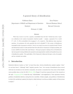 A general theory of identification