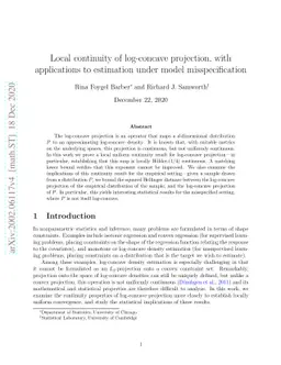 Local continuity of log-concave projection, with applications to
  estimation under model misspecification