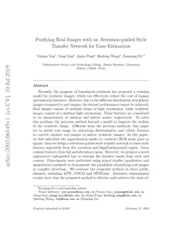 Purifying Real Images with an Attention-guided Style Transfer Network
  for Gaze Estimation