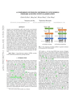 A Comparison of Pooling Methods on LSTM Models for Rare Acoustic Event
  Classification