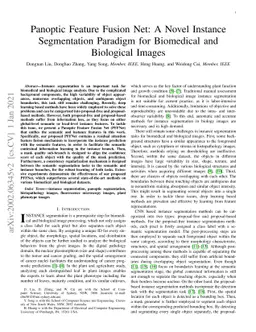 Panoptic Feature Fusion Net: A Novel Instance Segmentation Paradigm for
  Biomedical and Biological Images