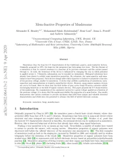 Mem-fractive Properties of Mushrooms