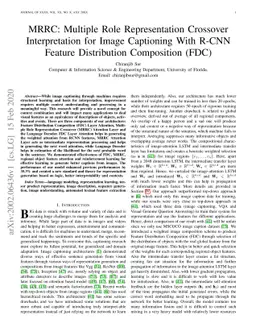 MRRC: Multiple Role Representation Crossover Interpretation for Image
  Captioning With R-CNN Feature Distribution Composition (FDC)