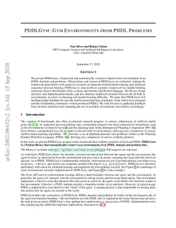 PDDLGym: Gym Environments from PDDL Problems