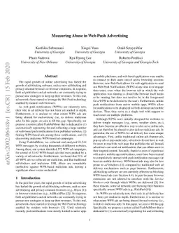 Measuring Abuse in Web Push Advertising