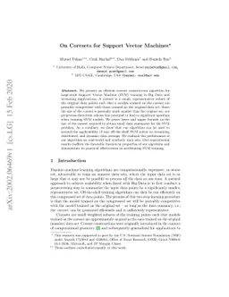 On Coresets for Support Vector Machines