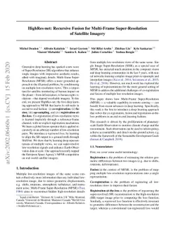 HighRes-net: Recursive Fusion for Multi-Frame Super-Resolution of
  Satellite Imagery