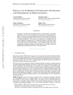 Pitfalls of In-Domain Uncertainty Estimation and Ensembling in Deep
  Learning
