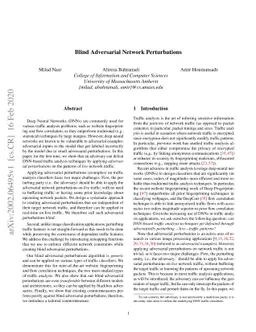 Blind Adversarial Network Perturbations
