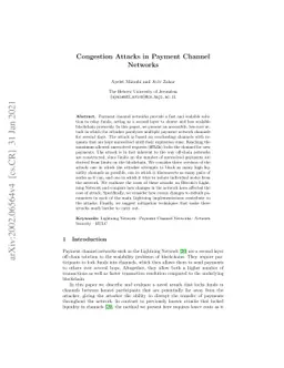 Congestion Attacks in Payment Channel Networks