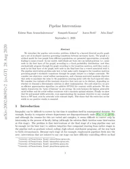 Pipeline Interventions