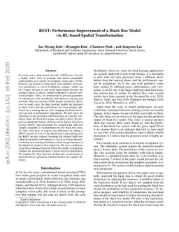 REST: Performance Improvement of a Black Box Model via RL-based Spatial
  Transformation