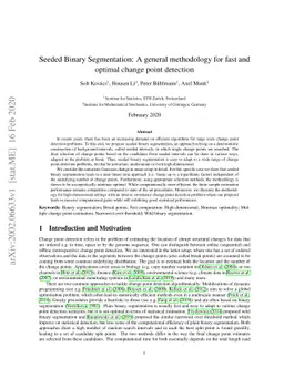 Seeded Binary Segmentation: A general methodology for fast and optimal
  change point detection