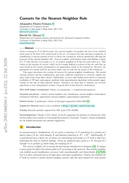 Coresets for the Nearest-Neighbor Rule