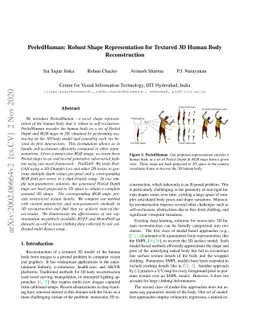 PeeledHuman: Robust Shape Representation for Textured 3D Human Body
  Reconstruction