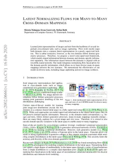 Latent Normalizing Flows for Many-to-Many Cross-Domain Mappings