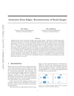 Generator From Edges: Reconstruction of Facial Images