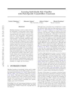 Learning Individually Fair Classifier with Path-Specific Causal-Effect
  Constraint