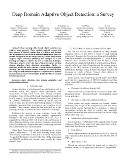 Deep Domain Adaptive Object Detection: a Survey