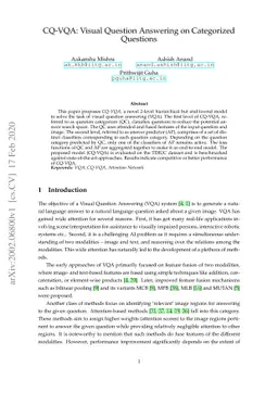 CQ-VQA: Visual Question Answering on Categorized Questions