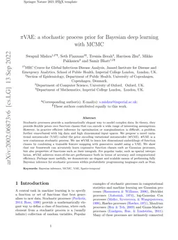 $π$VAE: a stochastic process prior for Bayesian deep learning with
  MCMC