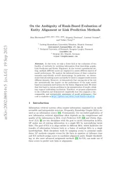 On the Ambiguity of Rank-Based Evaluation of Entity Alignment or Link
  Prediction Methods