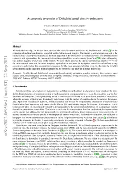 Asymptotic properties of Dirichlet kernel density estimators