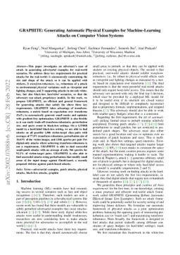 GRAPHITE: Generating Automatic Physical Examples for Machine-Learning
  Attacks on Computer Vision Systems