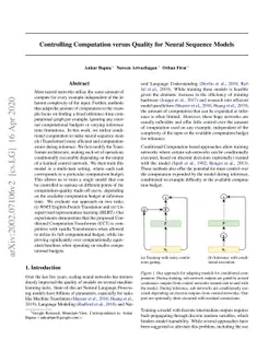 Controlling Computation versus Quality for Neural Sequence Models