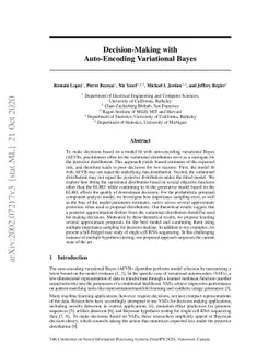Decision-Making with Auto-Encoding Variational Bayes
