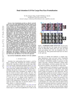 Dual-Attention GAN for Large-Pose Face Frontalization