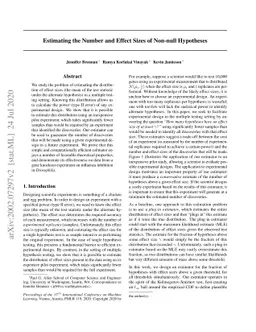 Estimating the number and effect sizes of non-null hypotheses