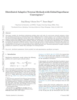 Distributed Adaptive Newton Methods with Global Superlinear Convergence