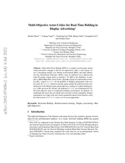 MoTiAC: Multi-Objective Actor-Critics for Real-Time Bidding