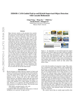 EHSOD: CAM-Guided End-to-end Hybrid-Supervised Object Detection with
  Cascade Refinement